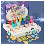 Jucarii, Copii si Bebe - Jucarii si jocuri - Jucarii & jocuri educative - Jocuri si jucarii educative - Joc din lemn, Matematica cu cifre si betisoare, 7Toys - Infinity.ro