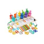 Jucarii, Copii si Bebe - Jucarii si jocuri - Jucarii & jocuri educative - Jocuri si jucarii educative - Joc din lemn, Matematica cu cifre si betisoare, 7Toys - Infinity.ro