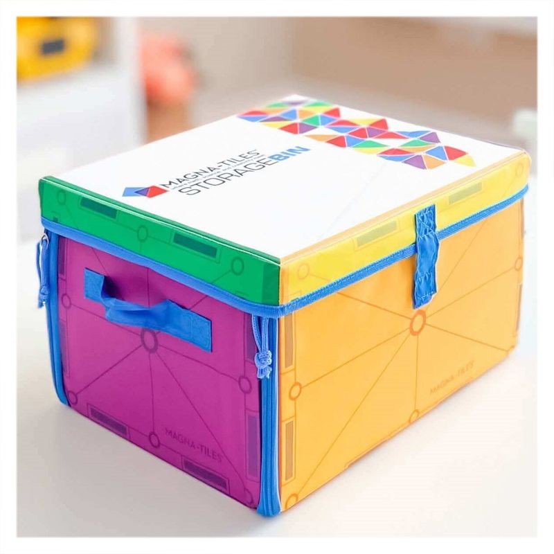 Jucarii, Copii si Bebe - Jucarii si jocuri - Seturi de constructie si cuburi - Seturi de constructie - Cutie de depozitare si covor de joaca Magna Tiles, 7Toys - Infinity.ro