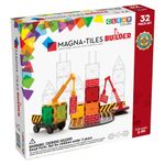 Jucarii, Copii si Bebe - Jucarii si jocuri - Seturi de constructie si cuburi - Seturi de constructie - Set magnetic Magna-Tiles Builder, 32 Piese, 7Toys - Infinity.ro