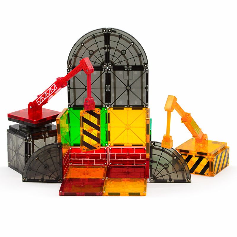 Jucarii, Copii si Bebe - Jucarii si jocuri - Seturi de constructie si cuburi - Seturi de constructie - Set magnetic Magna-Tiles Builder, 32 Piese, 7Toys - Infinity.ro