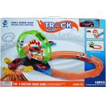 Jucarii, Copii si Bebe - Jucarii si jocuri - Vehicule si jucarii cu telecomanda - Masinute - Pista cu bucla 360° + masinuta, 18 piese, 7Toys - Infinity.ro