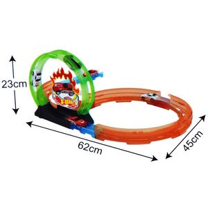 Pista cu bucla 360° + masinuta, 18 piese, 7Toys