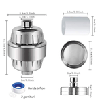 Casa si Gradina - Sanitare - Cazi si cabine de dus - Coloane si seturi de dus - Cap de dus cu filtru, 15 stagii de filtrare, elimina clorul, metalele grele, imbunatateste pielea, parul si unghiile - Infinity.ro