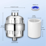 Casa si Gradina - Sanitare - Instalatii hidro - Sisteme filtrare instalatii - Filtru de apa premium pentru dus cu 25 stagii de filtrare, 3 filtre rezerva, banda teflon si 2 garnituri incluse - Infinity.ro