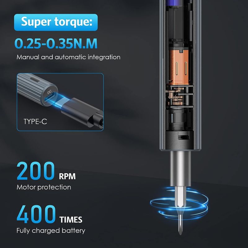 Casa si Gradina - Constructii - Scule de mana si unelte - Surubelnite - Set surubelnita electrica de mare precizie, 144 piese, 120 biti, autonomie 400 suruburi, cap magnetic, lumina LED - Infinity.ro