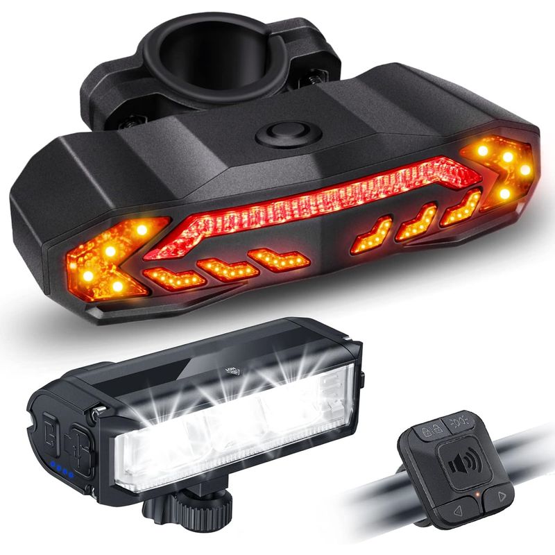 Sport si Outdoor - Ciclism - Accesorii pentru biciclete - Lumini biciclete - Stop bicicleta inteligent cu senzor de franare si sistem de semnalizare, lumina frontala profesionala 900 lumeni - Infinity.ro