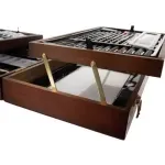 Jucarii, Copii si Bebe - Jucarii si jocuri - Jucarii & jocuri educative - Seturi pictura si desen - Set de Arta Complet in Valiza din Lemn cu Blocuri de Desen si Paleta de Culori, 85 de Piese, 24.5x38x9.5 cm - Infinity.ro