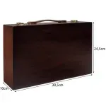 Jucarii, Copii si Bebe - Jucarii si jocuri - Jucarii & jocuri educative - Seturi pictura si desen - Set de Arta Complet in Valiza din Lemn cu Blocuri de Desen si Paleta de Culori, 85 de Piese, 24.5x38x9.5 cm - Infinity.ro