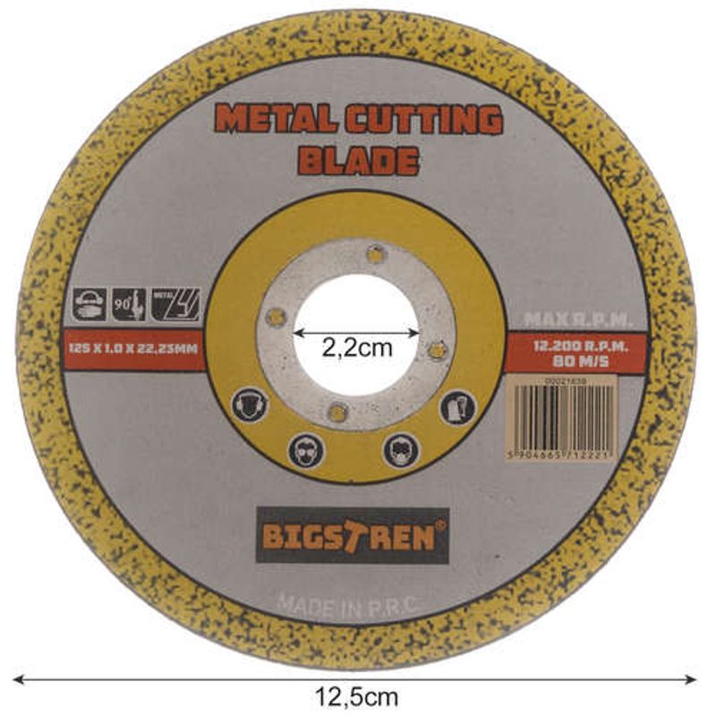 Casa si Gradina - Constructii - Scule electrice si accesorii - Accesorii polizare si slefuire - Discuri de Taiere pentru Metal Bigstren, 125mm, Plat, 50 Bucati, Viteza 12.200 RPM - Infinity.ro