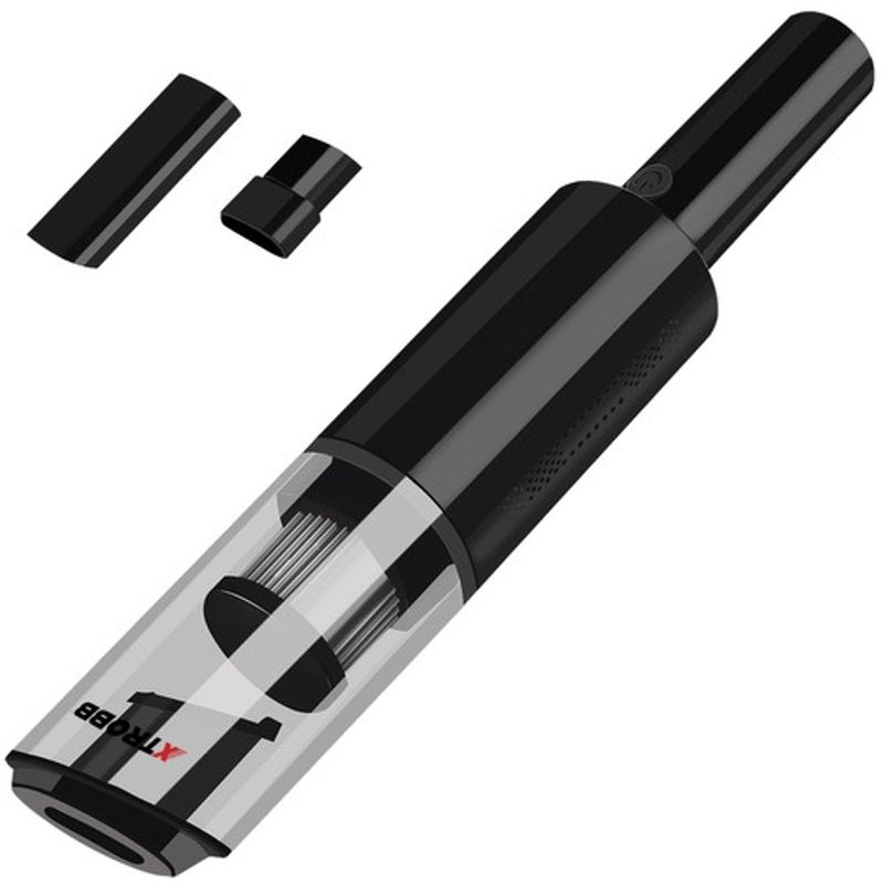 Electronice si Electrocasnice - Ingrijirea locuintei - Aspiratoare - Aspirator Auto, Fara Sac, 120W, Alimentare USB, 2200mAh, 6.5x36.5 cm, Include Geanta - Infinity.ro