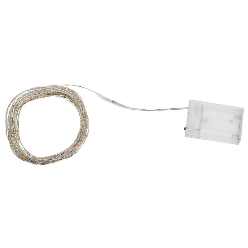 Casa si Gradina - Corpuri si surse de iluminat - Benzi LED - Lumini LED Multicolore, 10m, 100 LED-uri, 3 Baterii AA, IP20, Consum 0.8W, Greutate 50g - Infinity.ro