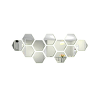 Casa si Gradina - Decoratiuni - Oglinzi - Set 12 Bucati Oglinda Hexagonala Acrilica 12,5 x11x 6,5 cm Diametru 15 cm G Glixicom® - Infinity.ro