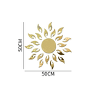Casa si Gradina - Decoratiuni - Oglinzi - Set 27 Oglinzi Acrilice din PVC Soare cu 26 Raze Auriu Diametru 50 cm G Glixicom® - Infinity.ro