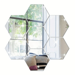 Casa si Gradina - Decoratiuni - Oglinzi - Set 6 Bucati Oglinda Hexagonala Acrilica 18,5 x 9,2 cm Diametru 16 cm - Infinity.ro