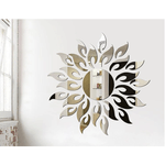 Casa si Gradina - Decoratiuni - Oglinzi - Set 27 Oglinzi Acrilice din PVC Soare cu 26 Raze Argintiu Diametru 50 cm G Glixicom® - Infinity.ro