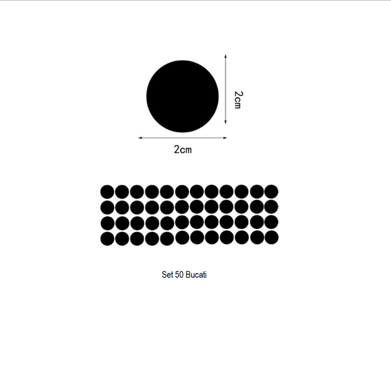 Casa si Gradina - Decoratiuni - Oglinzi - Set 100 Oglinzi Acrilice Rotunde Decorative Autoadezive Diametru 2 cm G Glixicom® - Infinity.ro