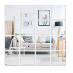 Casa si Gradina - Decoratiuni - Oglinzi - Set 32 Bucati Oglinda Acrilica Patrat 15 x 15 cm - Infinity.ro