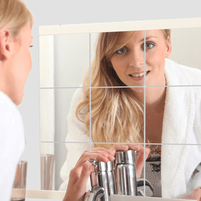 Casa si Gradina - Decoratiuni - Oglinzi - Set 32 Bucati Oglinda Acrilica Patrat 15 x 15 cm - Infinity.ro