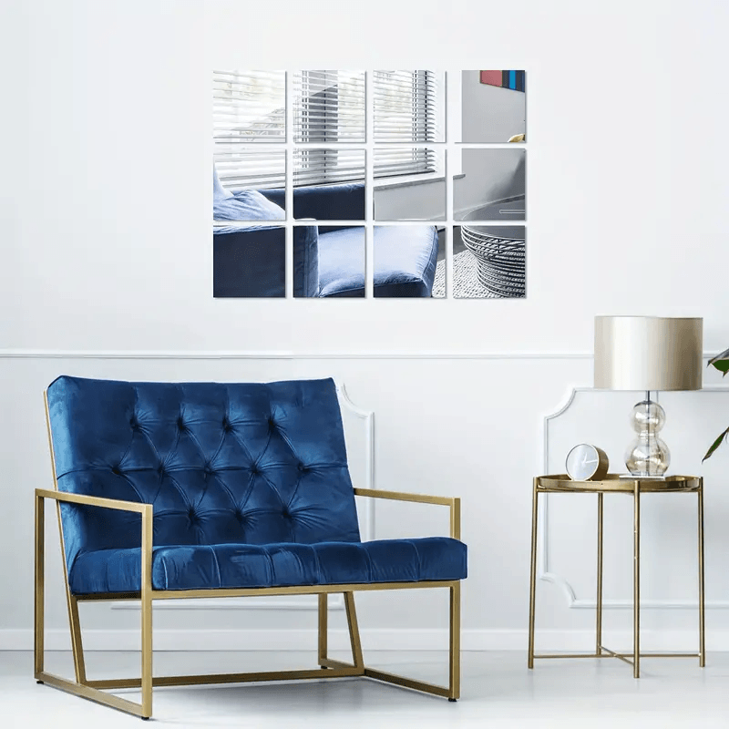 Casa si Gradina - Decoratiuni - Oglinzi - Set 32 Bucati Oglinda Acrilica Patrat 15 x 15 cm - Infinity.ro