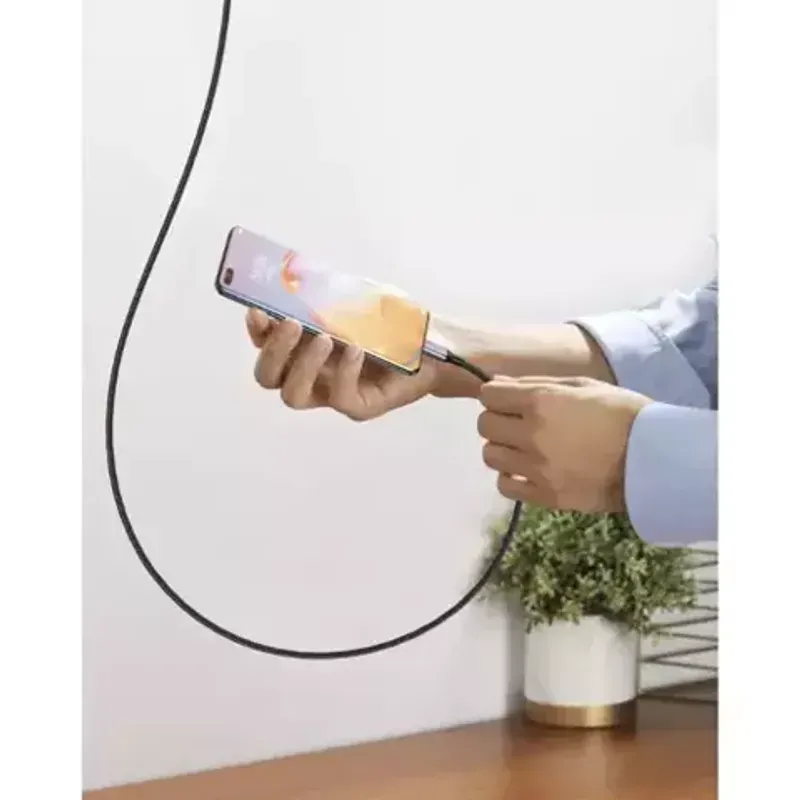 PC, gaming si accesorii - Retelistica - Cabluri si accesorii - Cablu USB Type-C PD, 100W, 20V / 5A, 480 Mbps, Aluminiu/Nailon/PVC, 200 cm, Negru - Infinity.ro