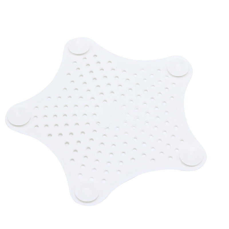 Casa si Gradina - Sanitare - Suporturi si accesorii baie - Accesorii baie - Sita Protectie Scurgere cu Ventuze din Silicon pentru Chiuveta Cada Dus Sifon 15 x 15 cm Alba G Glixicom® - Infinity.ro