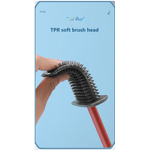 Casa si Gradina - Sanitare - Suporturi si accesorii baie - Accesorii baie - Perie WC din Silicon cu Suport Adeziv 38 cm Roz G Glixicom® - Infinity.ro