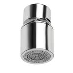 Casa si Gradina - Sanitare - Lavoar baie si accesorii - Accesorii baterii sanitare - Aerator Dual-Functie cu Articulatie pentru Baterii, Economie de Apa 70%, Crom, Plastic, M22 - Infinity.ro
