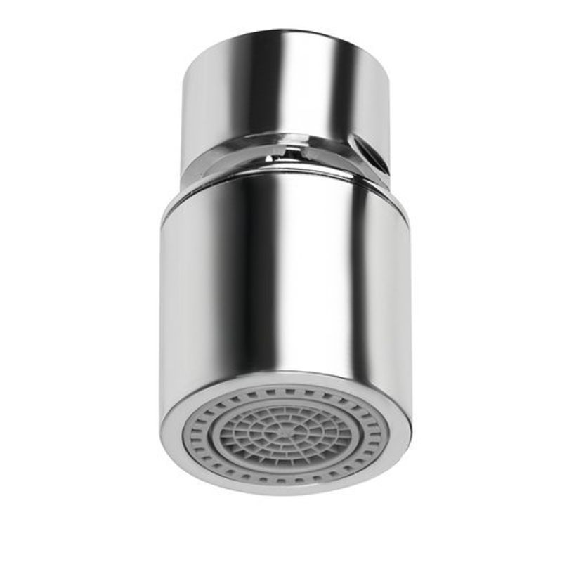 Casa si Gradina - Sanitare - Lavoar baie si accesorii - Accesorii baterii sanitare - Aerator Dual-Functie cu Articulatie pentru Baterii, Economie de Apa 70%, Crom, Plastic, M22 - Infinity.ro