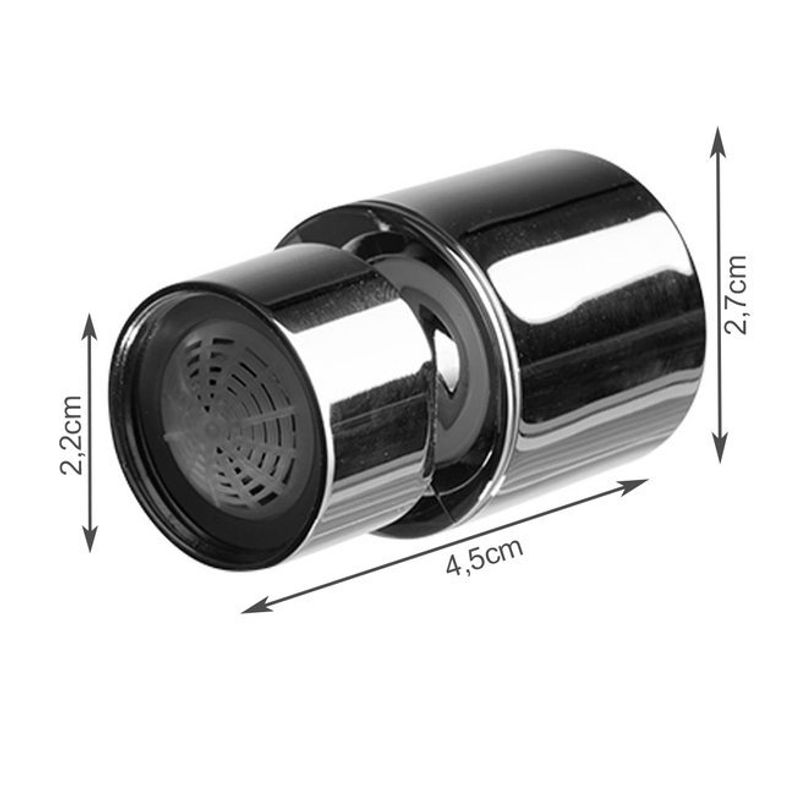 Casa si Gradina - Sanitare - Lavoar baie si accesorii - Accesorii baterii sanitare - Aerator Dual-Functie cu Articulatie pentru Baterii, Economie de Apa 70%, Crom, Plastic, M22 - Infinity.ro