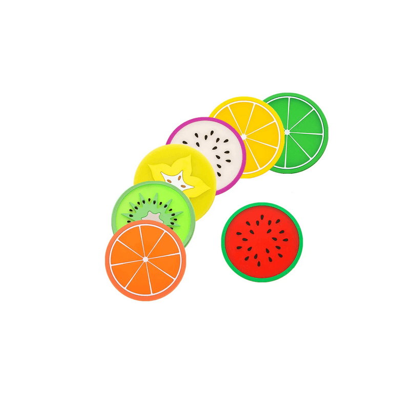 Casa si Gradina - Bucatarie si vesela - Accesorii bar - Suporturi bauturi - Set 8 Suporturi din Silicon Multicolor pentru Pahar Cana Sticla 9 x 9 cm - Infinity.ro