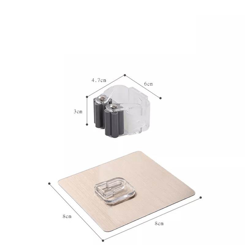 Casa si Gradina - Mobilier - Organizare si depozitare - Cuiere - Set 2 Suporturi Adezive pentru Matura Mop sau Unelte cu Sustinere pana la 3 kg Negru - Infinity.ro