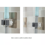 Casa si Gradina - Mobilier - Organizare si depozitare - Cuiere - Set 2 Suporturi Adezive pentru Matura Mop sau Unelte cu Sustinere pana la 3 kg Negru - Infinity.ro