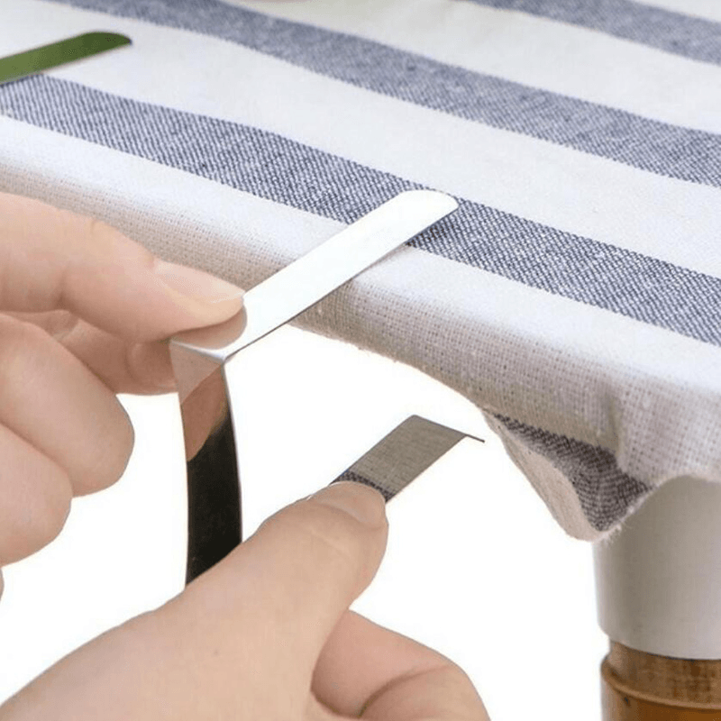 Casa si Gradina - Textile si covoare - Textile bucatarie - Fete de masa - Set 4 Bucati Clema Fixare Fata de Masa din Otel 8 cm x 5 cm G Glixicom® - Infinity.ro