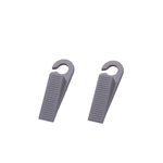 Casa si Gradina - Constructii - Usi interior, exterior si garaj - Accesorii usi - Set 2 Bucati Opritor Usa Gri din PVC cu Agatatoare 13 x 3 cm G Glixicom® - Infinity.ro