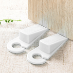 Casa si Gradina - Constructii - Usi interior, exterior si garaj - Accesorii usi - Set 2 Bucati Opritor Usa Alb din PVC cu Agatatoare 13 x 3 cm G Glixicom® - Infinity.ro