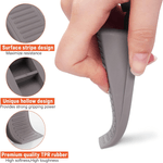 Casa si Gradina - Constructii - Usi interior, exterior si garaj - Accesorii usi - Set 2 Bucati Opritor Usa Gri din PVC cu Agatatoare 13 x 3 cm G Glixicom® - Infinity.ro