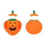 Jucarii, Copii si Bebe - Jucarii si jocuri - Jucarii de rol - Masti si costume copii - Costum de Halloween pentru Copii, Dovleac cu Palarie si Geanta, Portocaliu/Verde, 68.5x85.5 cm - Infinity.ro