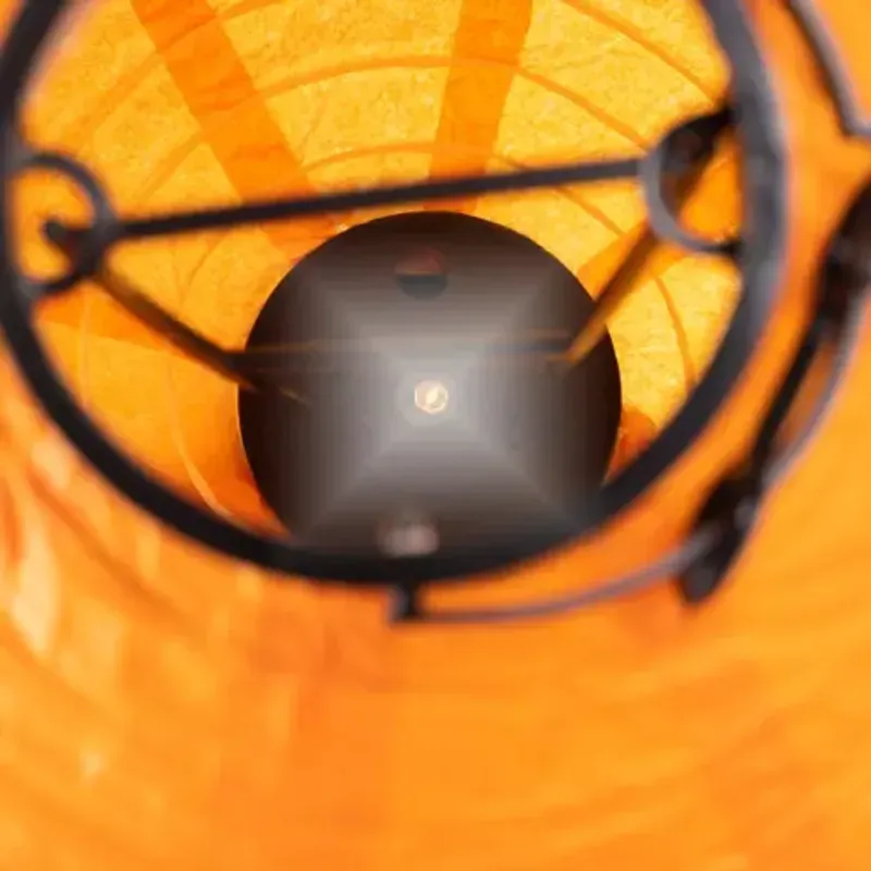 Casa si Gradina - Decoratiuni - Decoratiuni petrecere - Accesorii pentru petrecere - Felinar LED Portabil cu Tematica Dovleac, Pliabil, Culoare Portocalie, 23x20 cm - Infinity.ro