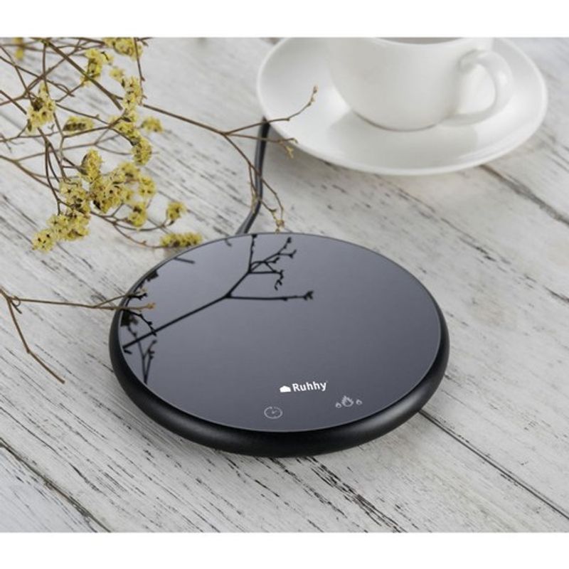 Casa si Gradina - Bucatarie si vesela - Cani si pahare - Cani si cesti - Cana Electrica cu Incalzitor, Ceramica, Programe de Incalzire 40°C/60°C, 400 ml, Negru - Infinity.ro