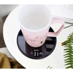 Casa si Gradina - Bucatarie si vesela - Cani si pahare - Cani si cesti - Cana Electrica cu Incalzitor, Ceramica, Programe de Incalzire 40°C/60°C, 400 ml, Negru - Infinity.ro