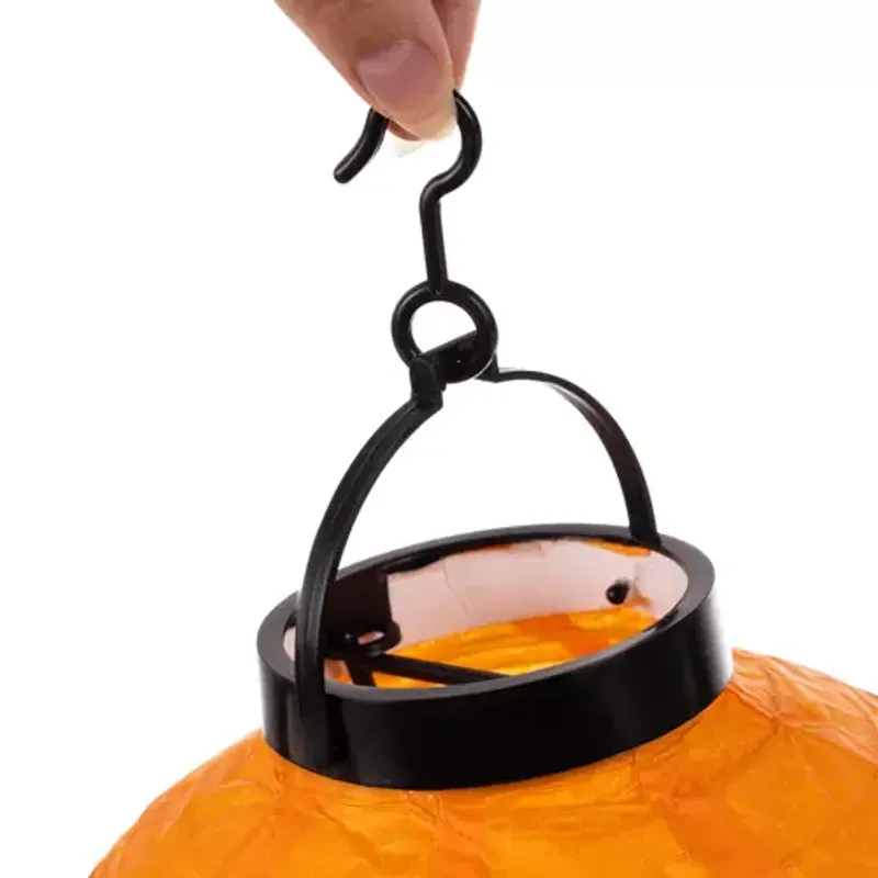 Casa si Gradina - Decoratiuni - Decoratiuni petrecere - Accesorii pentru petrecere - Felinar LED Portabil cu Tematica Dovleac, Pliabil, Culoare Portocalie, 23x20 cm - Infinity.ro