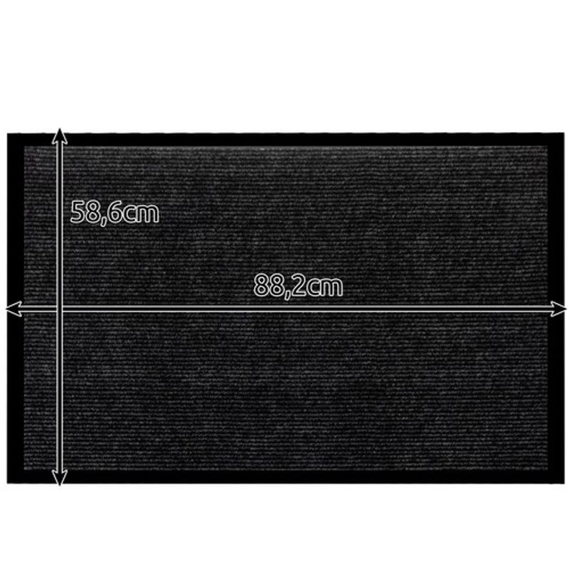 Casa si Gradina - Textile si covoare - Covoare - Covorase intrare - Covoras Intrare, Antiderapant, Cauciuc si Felt, Negru/Gri, 58.6 x 88.2 cm - Infinity.ro