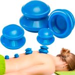 Ingrijire personala si Cosmetice/Sanatate si wellness/Aparate medicale/Dispozitive si accesorii medicale uz casnic - Set Ventuze Terapeutice din Cauciuc pentru Masaj Corporal,Albastru - Infinity.ro