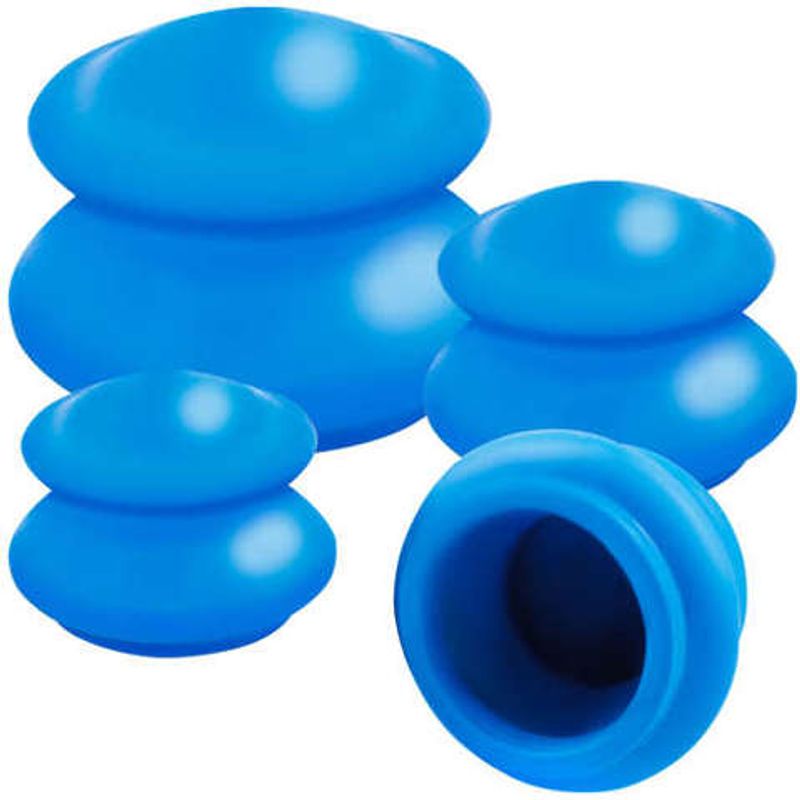 Ingrijire personala si Cosmetice/Sanatate si wellness/Aparate medicale/Dispozitive si accesorii medicale uz casnic - Set Ventuze Terapeutice din Cauciuc pentru Masaj Corporal,Albastru - Infinity.ro