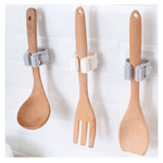 Casa si Gradina - Mobilier - Organizare si depozitare - Cuiere - Set 2 Suporturi Adezive pentru Matura Mop sau Unelte cu Sustinere pana la 3 kg Alb - Infinity.ro