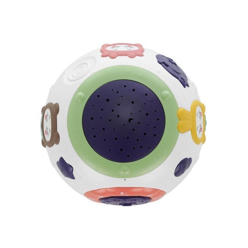 Casa si Gradina - Corpuri si surse de iluminat - Veioze si lampi - Lampi de veghe copii - Lampa de noapte pentru copii, proiector cu luna si stele, multicolor, 18x14 cm, cu cutie muzicala si inregistrare vocala - Infinity.ro