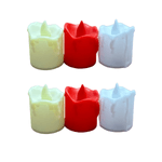 Casa si Gradina - Corpuri si surse de iluminat - Veioze si lampi - Lampi de veghe - Lumanare LED cu Baterii Alb/Rosu Set 6 Bucati - Infinity.ro