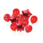 Casa si Gradina - Decoratiuni - Decoratiuni petrecere - Baloane - Set 10 baloane Aniversare  Rosu - Infinity.ro