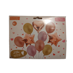 Casa si Gradina - Decoratiuni - Decoratiuni petrecere - Baloane - Set 10 Baloane   Roze  si Auriu pentru  Botez  Aniversare sau Petrecere - Infinity.ro